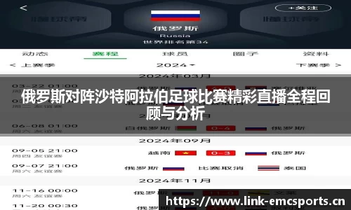俄罗斯对阵沙特阿拉伯足球比赛精彩直播全程回顾与分析